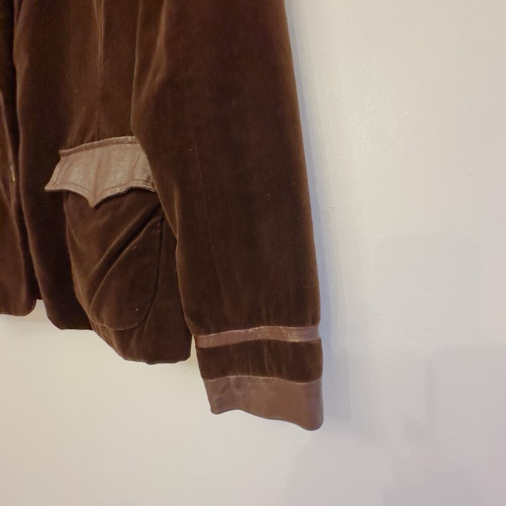 Vintage 1970s Chocolate Brown Velvet Blazer The Fashion Place Sears Roebuck 12 - Picture 5 of 12